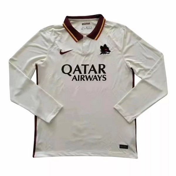 Camiseta As Roma 2ª Kit ML 2020 2021 Blanco